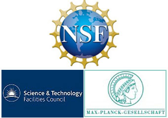 Logos of NSF, Science and Technology Facilities Council, Max Planck Society